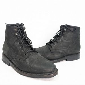 Thursday Boot Company Womens Captain Lace Up Ankle Boots 6.5 Matte Black Nubuck